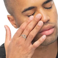 Clearance Anello cerchio con zirconi bianchi Anelli