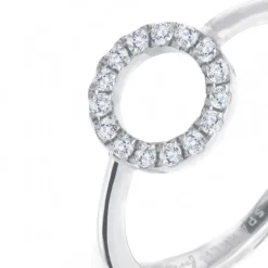 Clearance Anello cerchio con zirconi bianchi Anelli