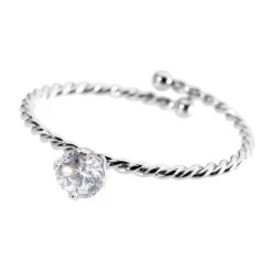 New Anello con solitario 4 mm Anelli