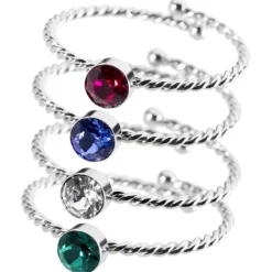 Fashion Anello con solitario 4 mm Anelli