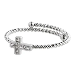 Best Anello croce con cristalli Anelli