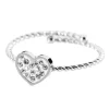 Sale Anello cuore con cristalli Anelli