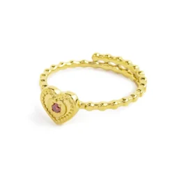 Clearance Anello cuore con zircone Anelli