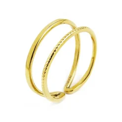 Best Anello doppia fascia sezione rettangolare e ritorta Anelli