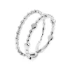 New Anello doppia fascia trama puntinata mista Anelli