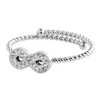 Outlet Anello infinito con cristalli Anelli