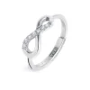 Online Anello infinito con zirconi bianchi Anelli