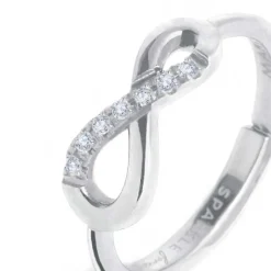 Online Anello infinito con zirconi bianchi Anelli