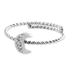 Discount Anello luna con cristalli Anelli