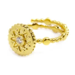 New Anello medaglietta con sole Anelli