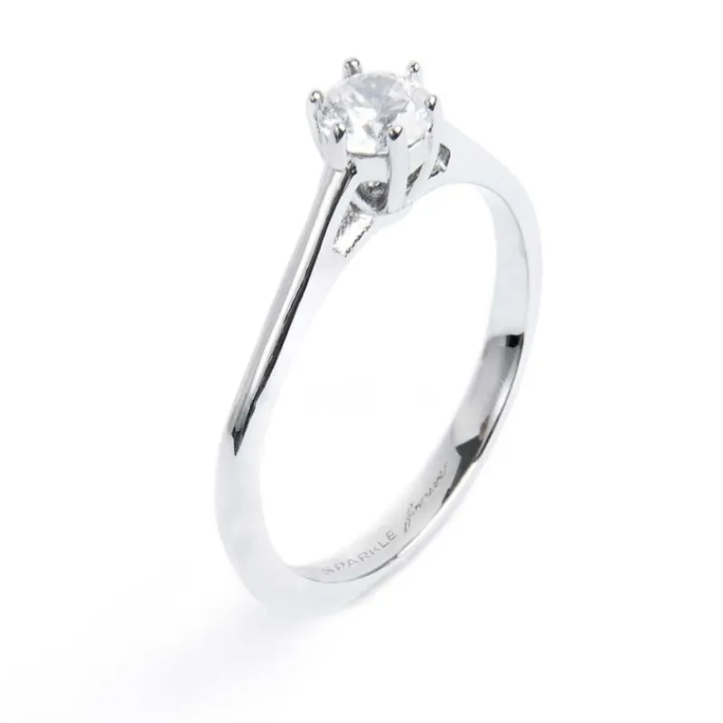 Hot Anello solitario zircone 4,25mm Anelli