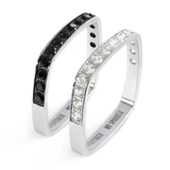 Hot Anello squadrato con zirconi Anelli