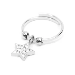 Hot Anello stella con cristalli pendente Anelli