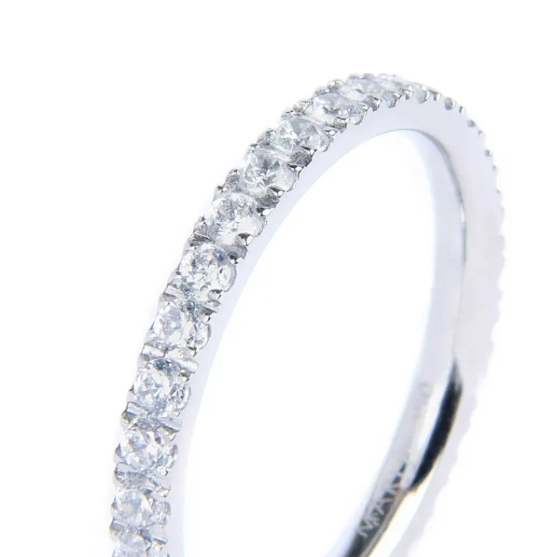 Hot Anello veretta con zirconi 1,7mm Anelli