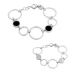 Outlet Bracciale a cerchi con acrilico e madreperla Bracciali