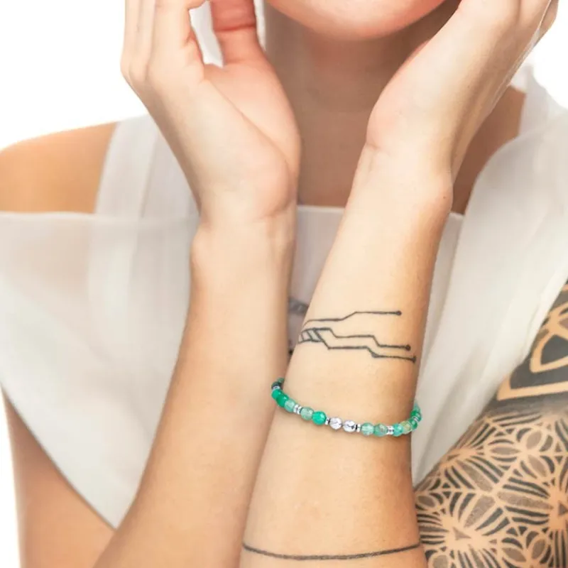 Outlet Bracciale agata sfaccettata 6mm Bracciali