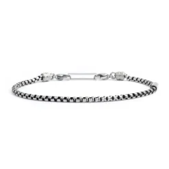 Hot Bracciale catena box rounded 3mm Bracciali