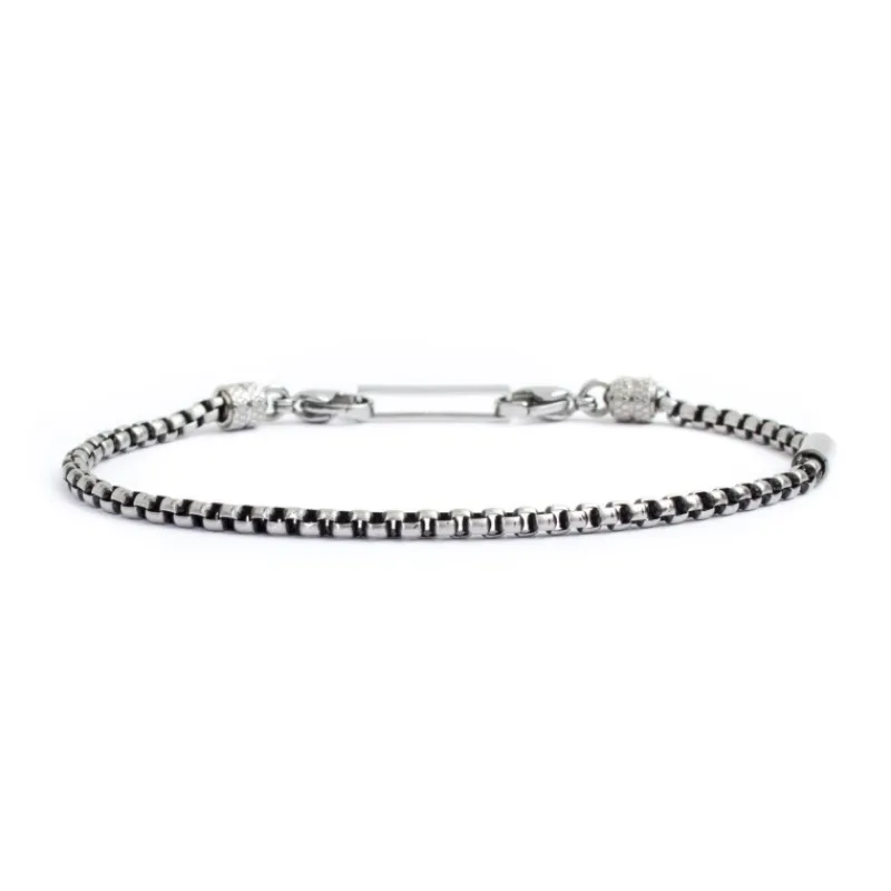 Hot Bracciale catena box rounded 3mm Bracciali