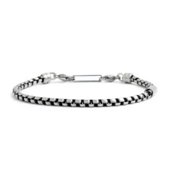 New Bracciale catena box rounded 4mm Bracciali