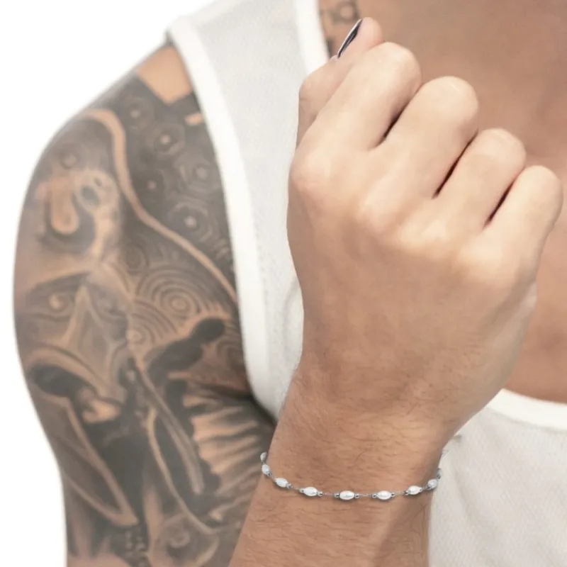 Best Bracciale catena con perle irregolari Bracciali
