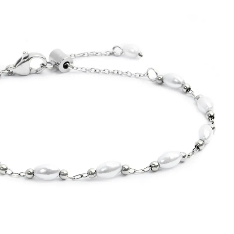 Best Bracciale catena con perle irregolari Bracciali