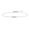 New Bracciale catena cutting cross con tre zirconi 3,5mm centrali Bracciali