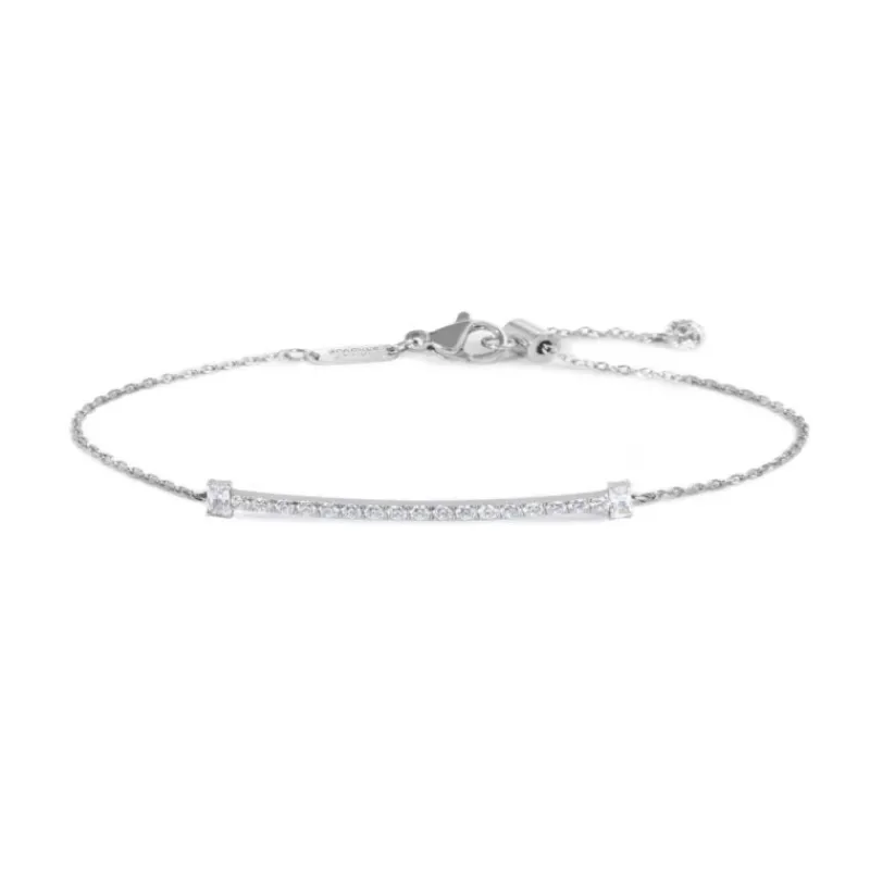 Fashion Bracciale catena cutting cross zirconi centrali Bracciali