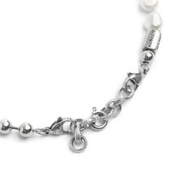Fashion Bracciale catena doppio giro perle e sfere con ala Bracciali