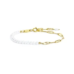 Best Bracciale catena figaro e perle irregolari Bracciali