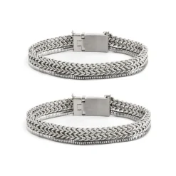 Sale Bracciale catena fish bone 6,3mm e snake Bracciali
