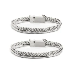 Sale Bracciale catena fish bone 4,2mm e snake Bracciali