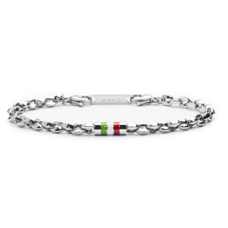 Discount Bracciale catena marine tricolore Bracciali