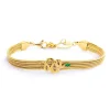 Online Bracciale catena multifilo con serpente e zircone Bracciali