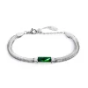 Clearance Bracciale catena snake con cristallo baguette centrale Bracciali