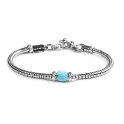 Outlet Bracciale catena snake con sfera centrale Bracciali