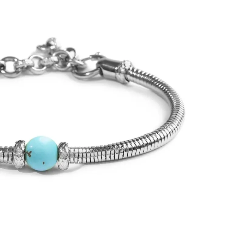 Outlet Bracciale catena snake con sfera centrale Bracciali