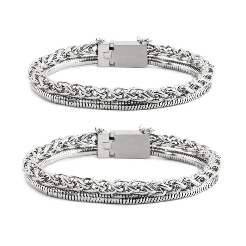 Outlet Bracciale catena sonaglio e snake Bracciali