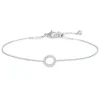 Hot Bracciale cerchio con zirconi bianchi Bracciali