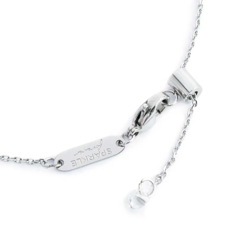 Hot Bracciale cerchio con zirconi bianchi Bracciali