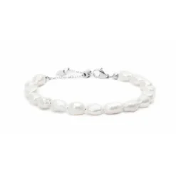 Outlet Bracciale con perle di fiume masticate Bracciali