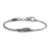 Online Bracciale con piuma con catena snake e sonaglio Bracciali