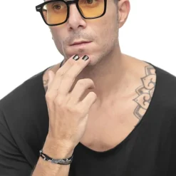 Fashion Bracciale con piuma con cordino strobel doppio filo Bracciali