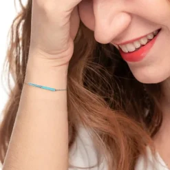 Discount Bracciale con zirconi e smalto Bracciali