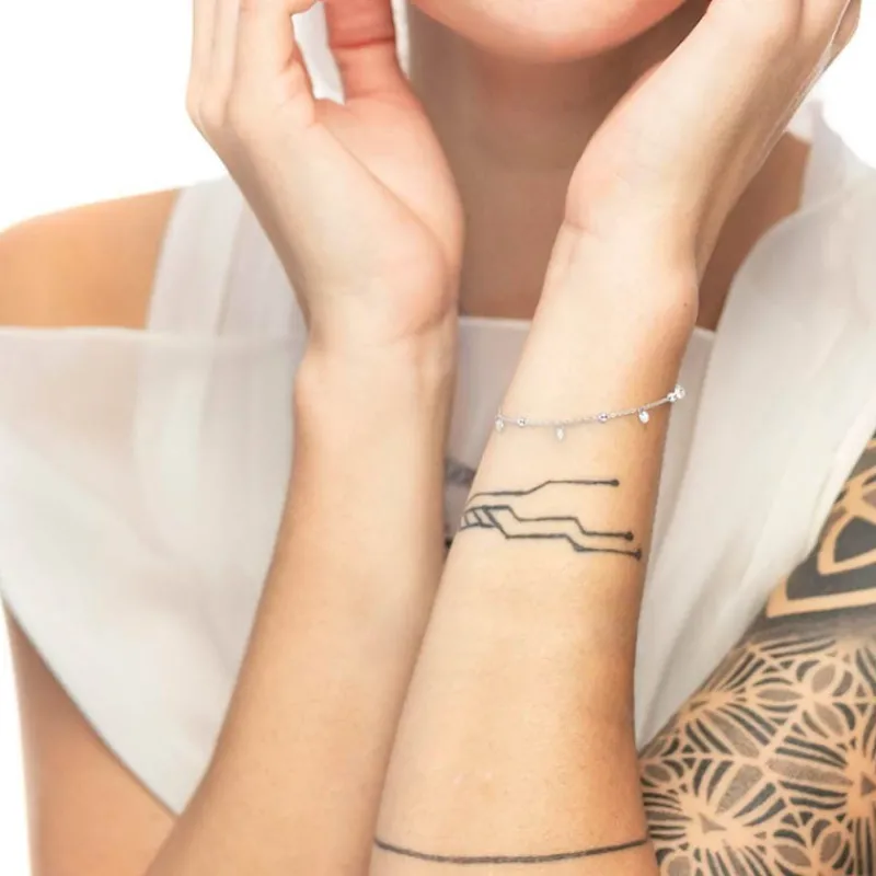 Clearance Bracciale con zirconi e sfere Bracciali