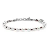 Fashion Bracciale cordino marrone con perle 6mm Bracciali