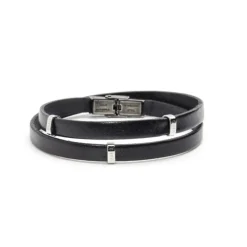 Discount Bracciale cuoio due giri Bracciali