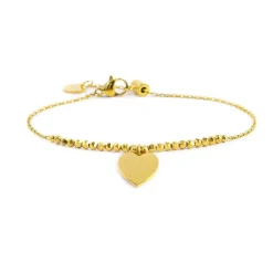 Sale Bracciale cuore pendente ed ematite Bracciali