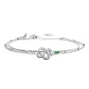 Outlet Bracciale doppia catena con serpente e zircone Bracciali