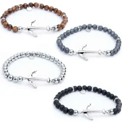 Discount Bracciale elastico con ancora Bracciali