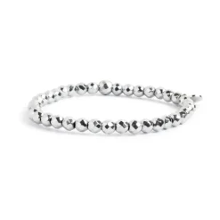 Clearance Bracciale elastico sfere sfacettate 4mm Bracciali